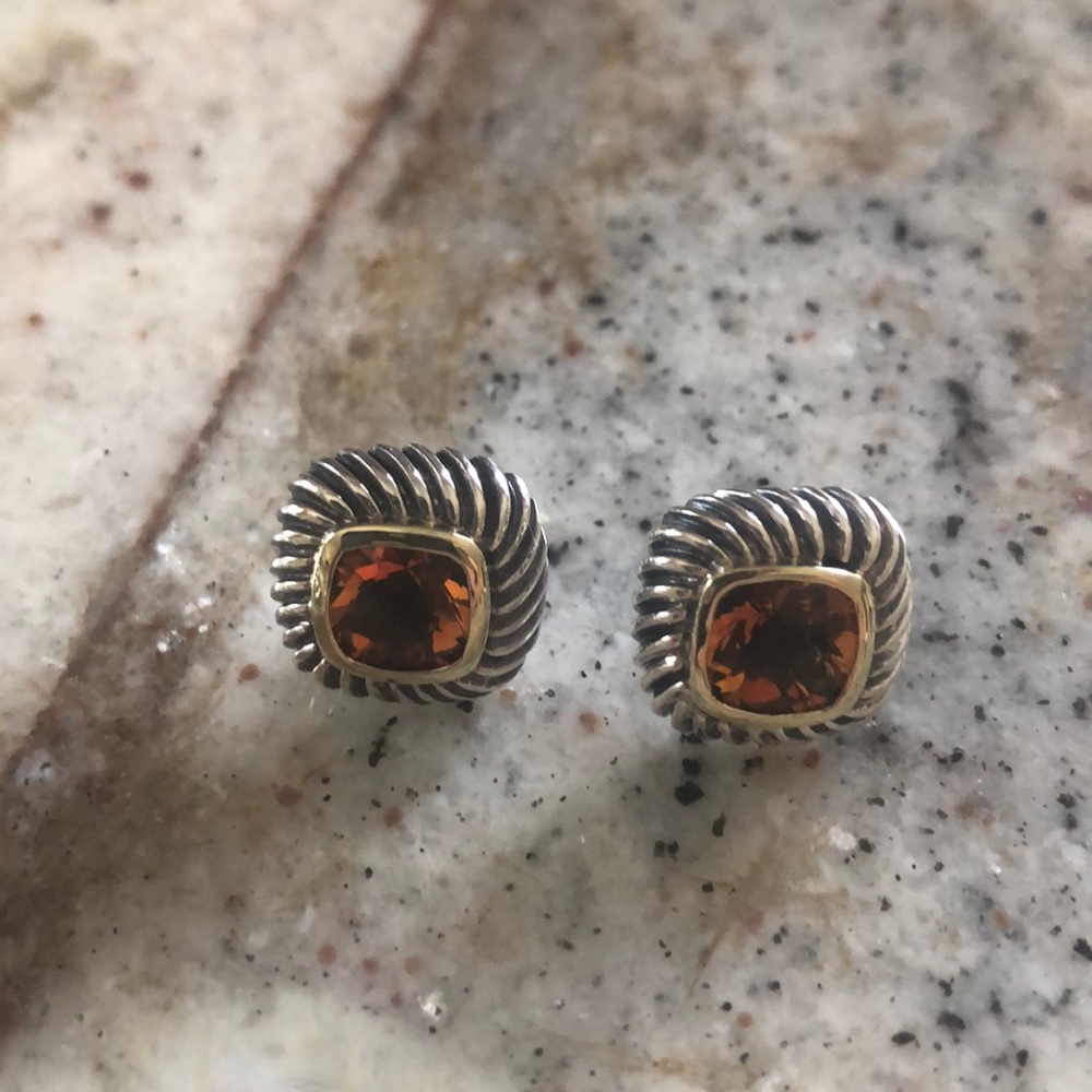 David yurman earrings amber stone